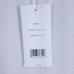 VINCE Shirt Mens XL White Pullover Short Sleeve Pique T-Shirt 100% Cotton $110