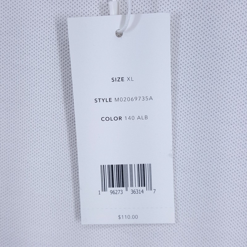 VINCE Shirt Mens XL White Pullover Short Sleeve Pique T-Shirt 100% Cotton $110 gallery