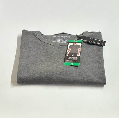 Banana Republic Men’s Luxe Touch Performance Tee, Gray, Size XL gallery