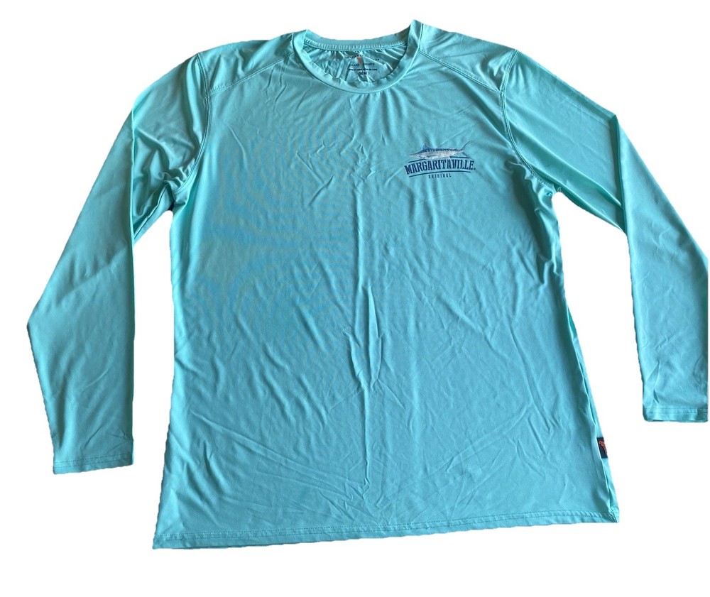 Margaritaville Island Reserve Men’s M Long Sleeve T-Shirt Seafoam Green