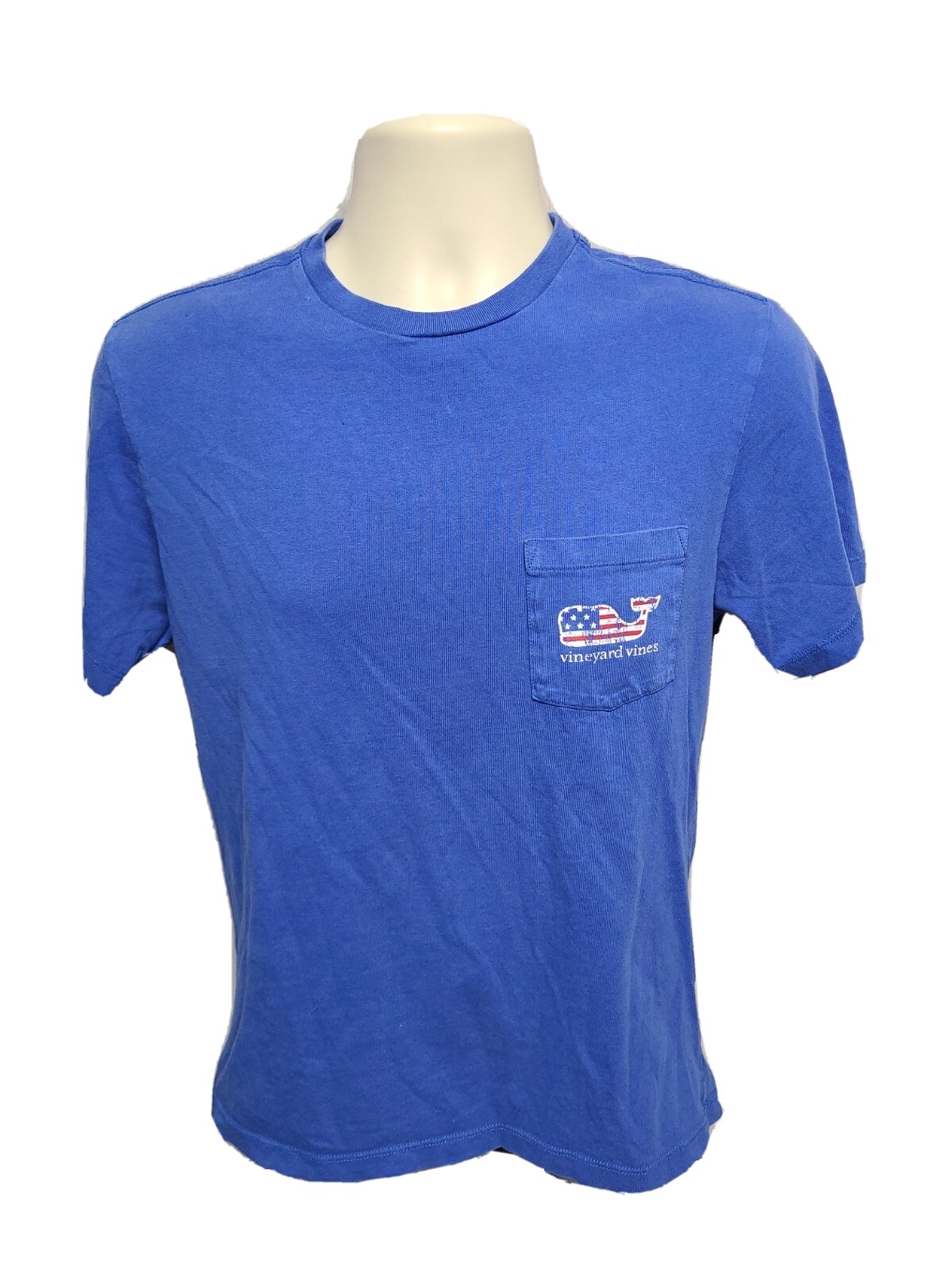 Vineyard Vines American Flag Whale Adult Blue XS TShirt