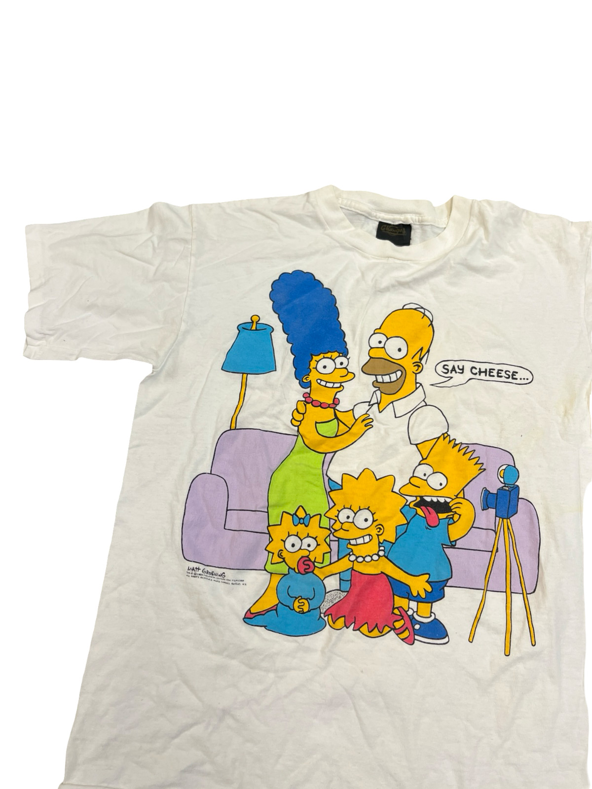 Vtg 1989 The Simpsons Say Cheese T Shirt Changes Tag Single Stitch 80s Cartoon gallery