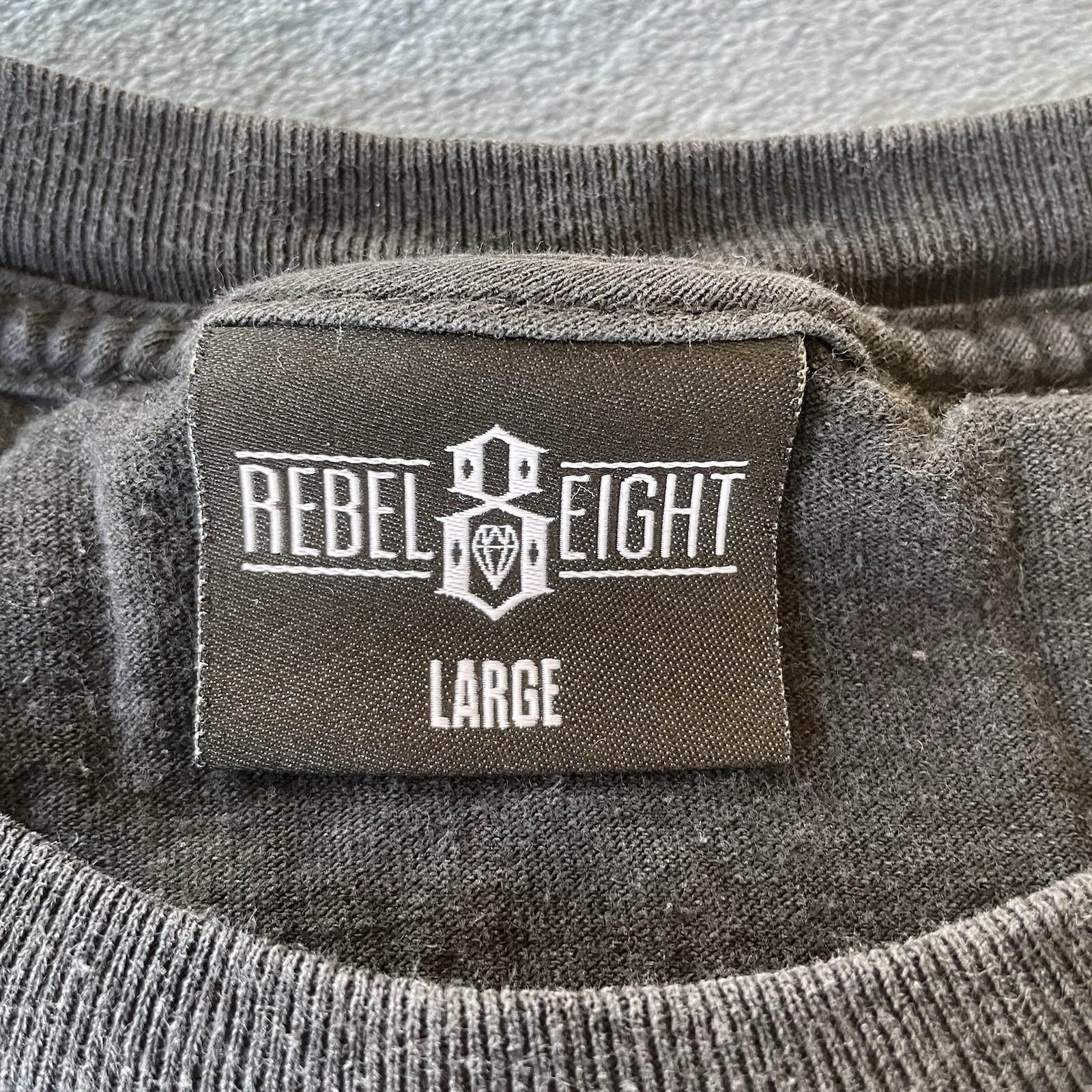 Rebel Eight Fate Waits For None Short Sleeve Black Logo T-Shirt Large gallery