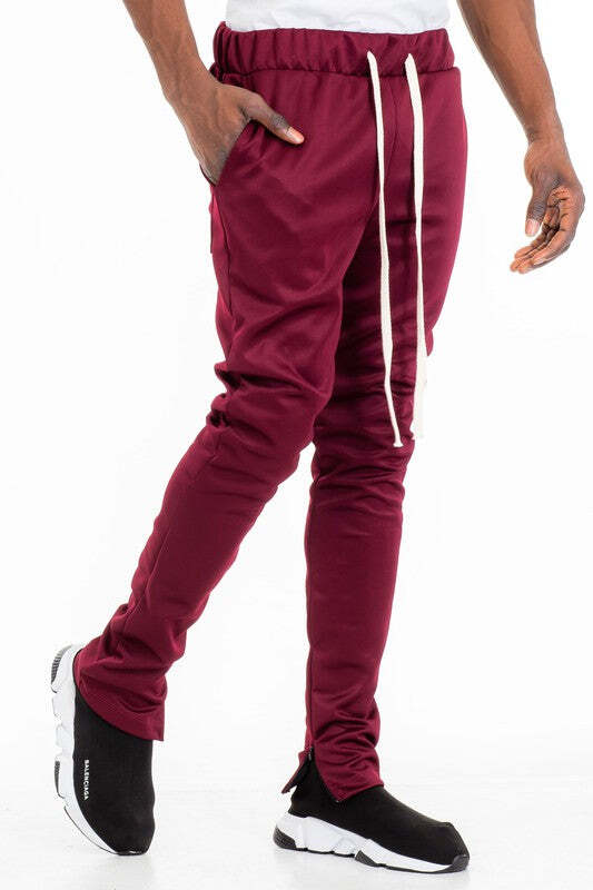 SOLID COLOR PLAIN BASIC TRACK PANTS gallery