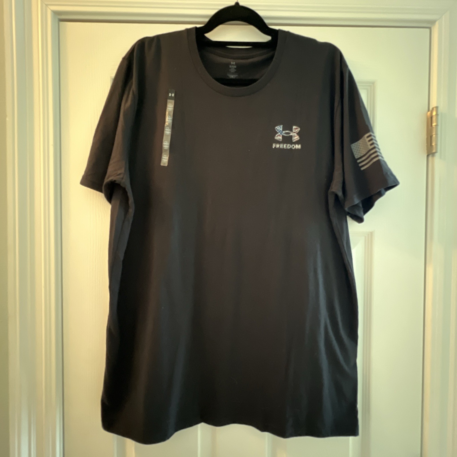 NWT Under Armour Freedom American Flag Bald Eagle TShirt Men's XL Patriotic 250 gallery