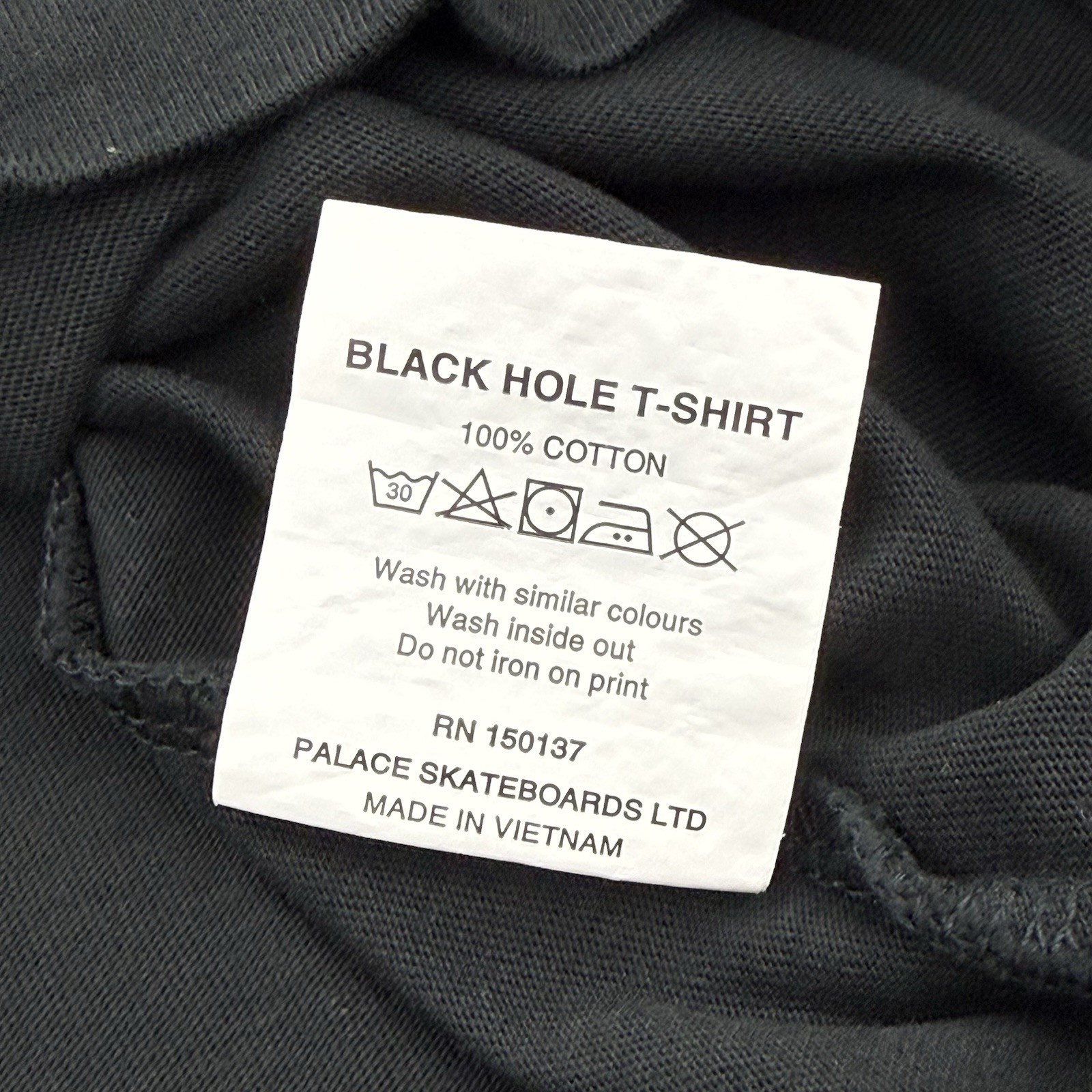 New Palace Skateboards Black Hole T-Shirt Black Men’s Medium In Bag Singularity gallery