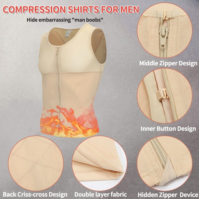 Fajas Para Hombres Faja Reductora De Hombre Men Body Shaper Tummy Control Tanks gallery