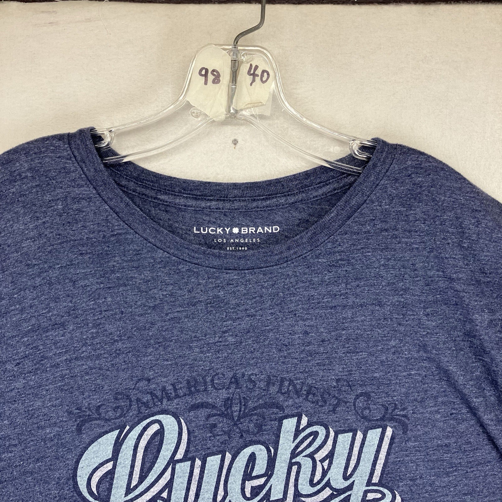LUCKY BRAND Mens Graphic T-Shirt Mens 2XL Retro 90s Front Logo Thin Lightweight gallery