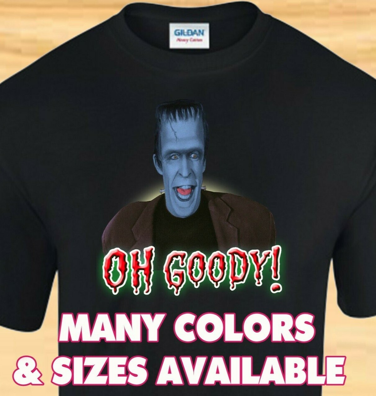 HERMAN MUNSTER – Classic Funny TV Show – CUSTOM T-SHIRT