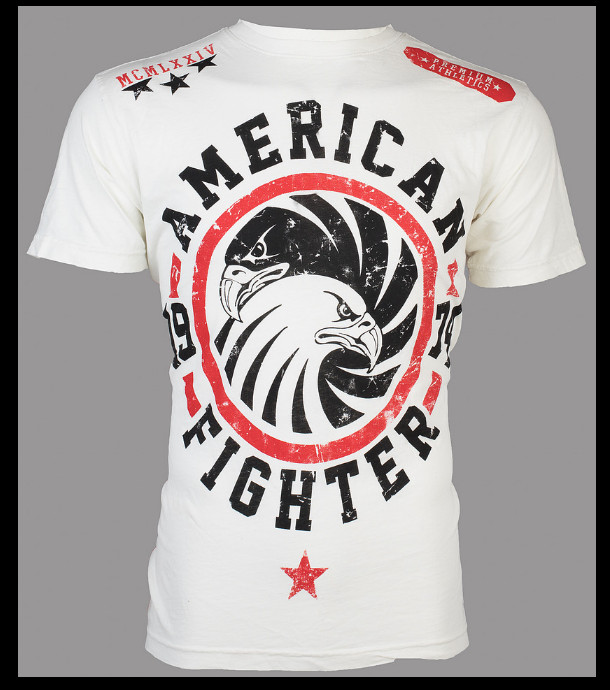 AMERICAN FIGHTER Vintage White BRADLEY Athletic Graphic T-shirt NWT gallery