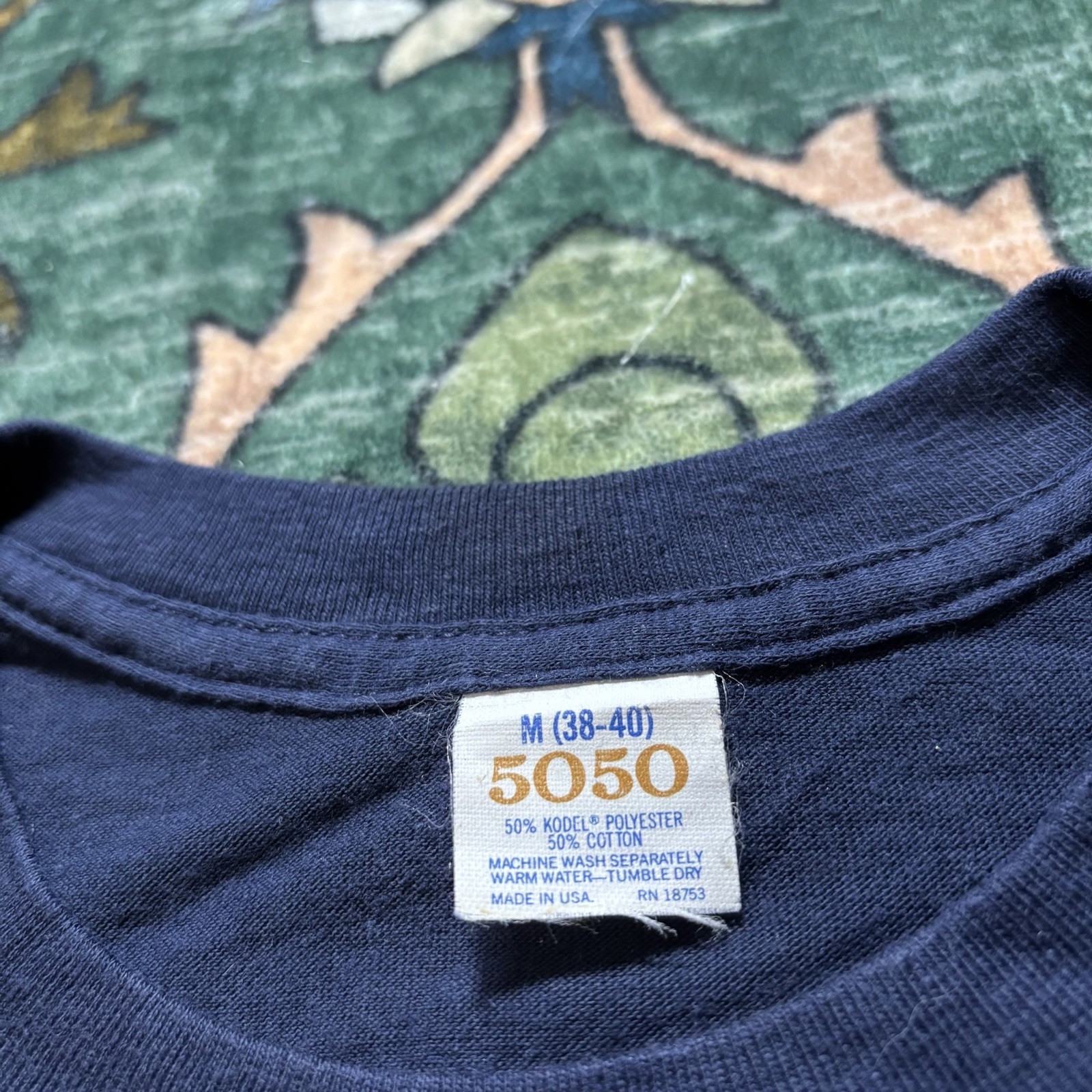 Vintage 70s Funny Humor Graphic Single Stitch T-shirt Blue Medium USA Made gallery
