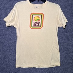 Taco Bell Classic Logo Retro Men’s Yellow T-Shirt Size Med