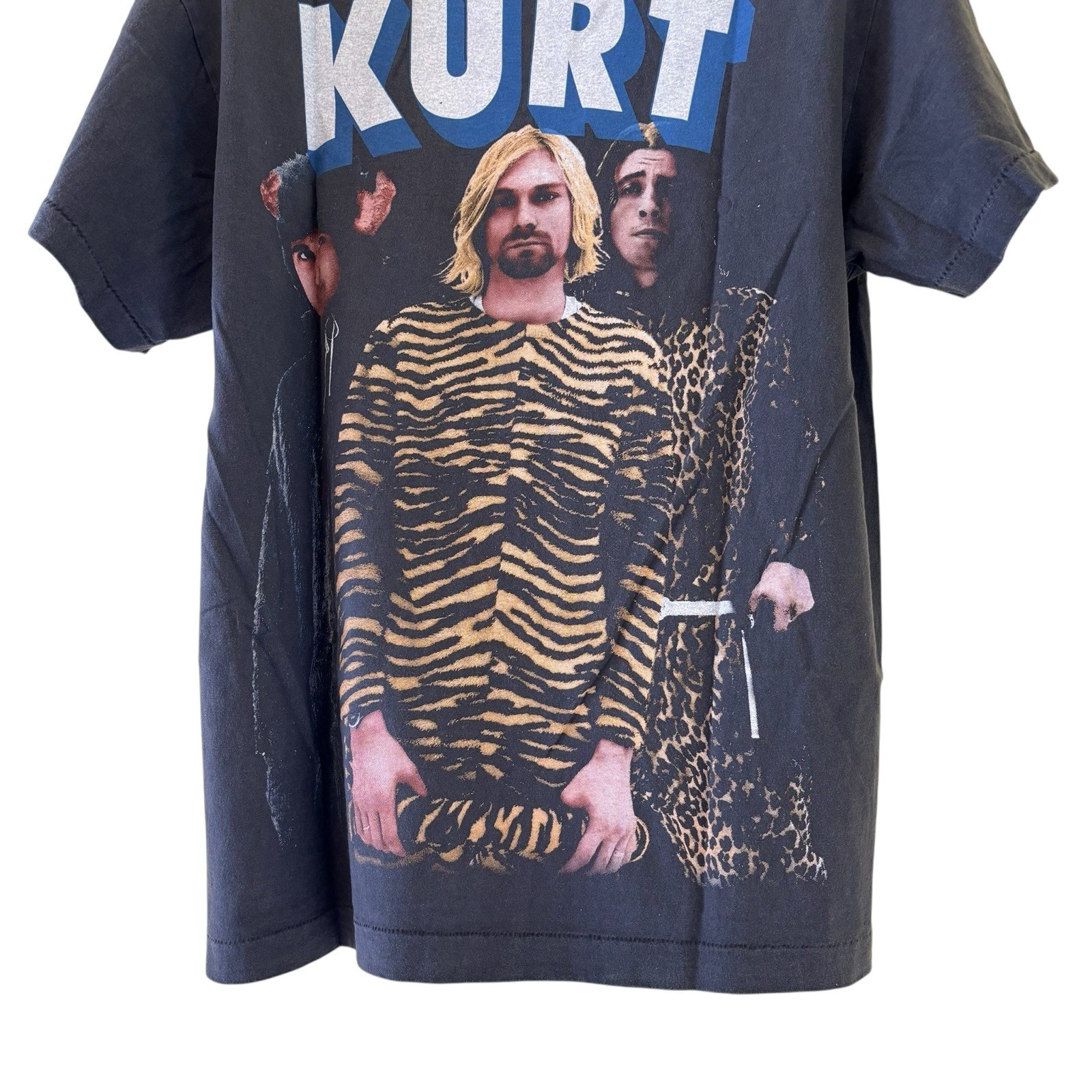 VTG Kurt Cobain Band Shirt Tee Nirvana Single Stitch REPRINT Size L gallery