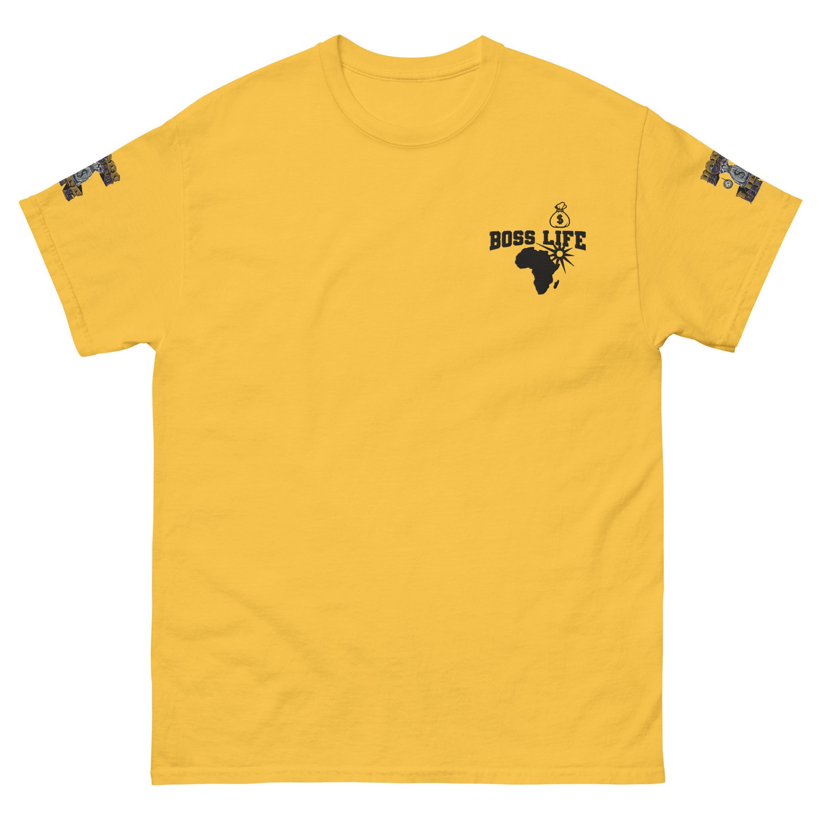 Boss Life african money back signature embroisery sleeve Unisex classic tee gallery