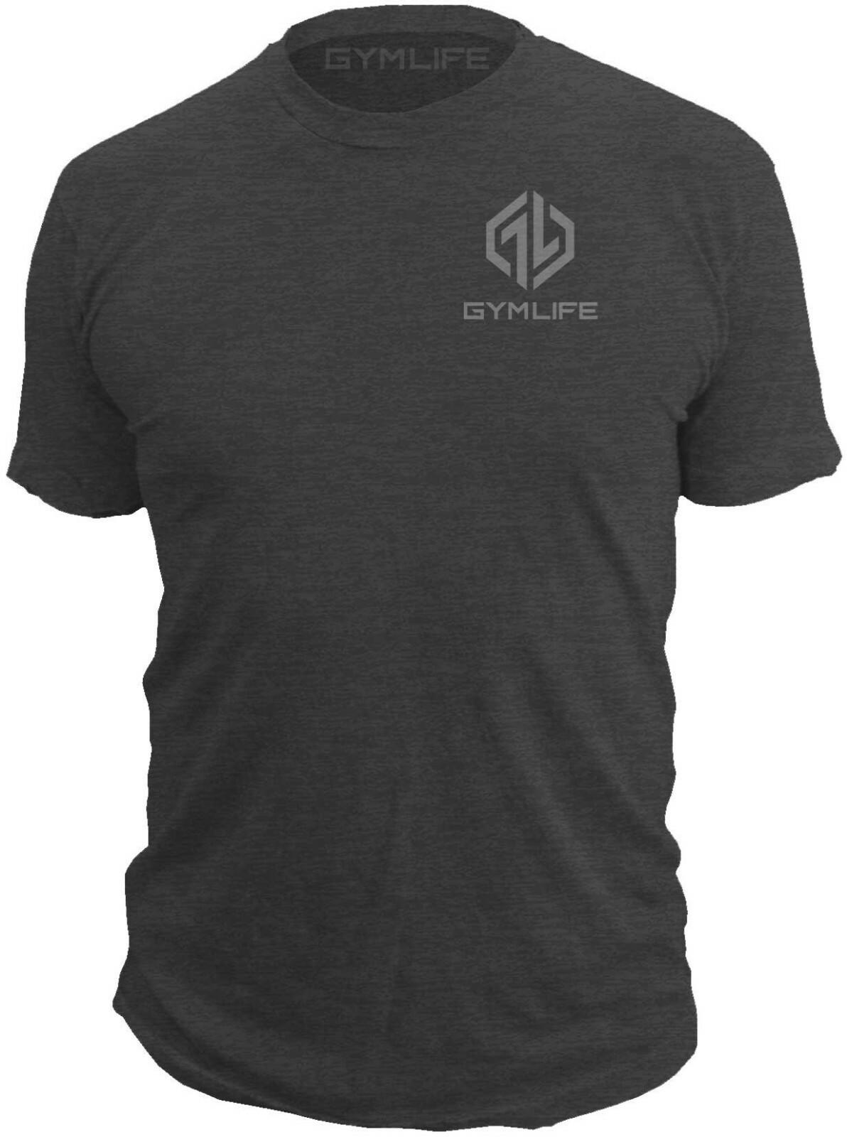 GYM LIFE® ICON Mens Athletic T-Shirt Workout Exercise Fitness Men Shirts, Black