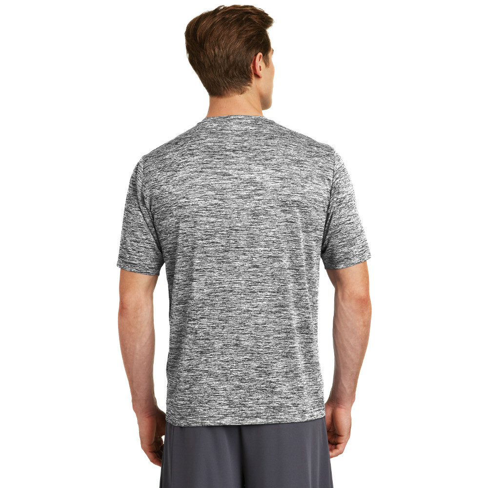 Mens Sport-Tek ST-390 Moisture Wicking PerformanceT-Shirt Black Grey Heather XL gallery