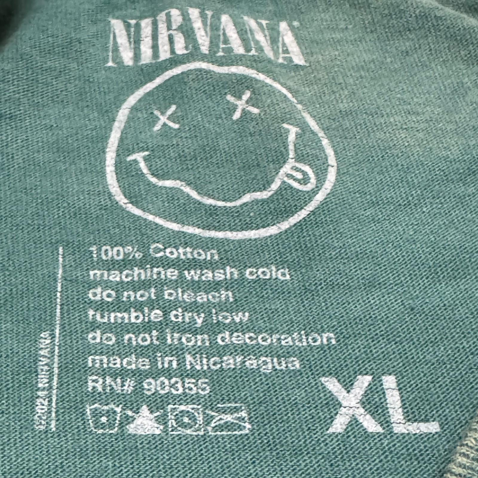 Nirvana In Utero T-Shirt Mens XL Faded Green Grunge Kurt Cobain Band Tee 2021 gallery