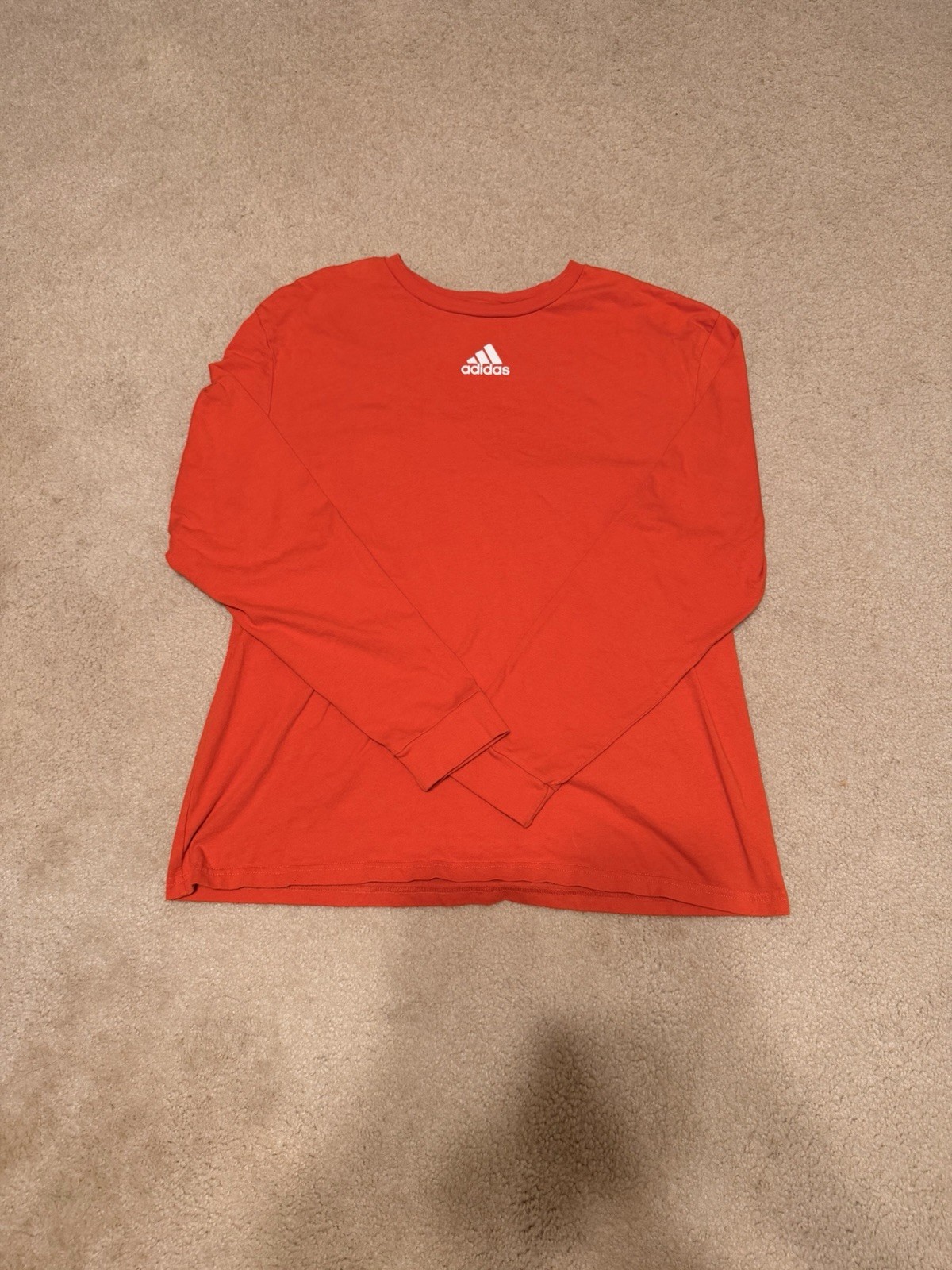 Adidas Amplifier Tee Long Sleeve Shirt Mens 2XL Orange Crew Neck Cotton Gym gallery