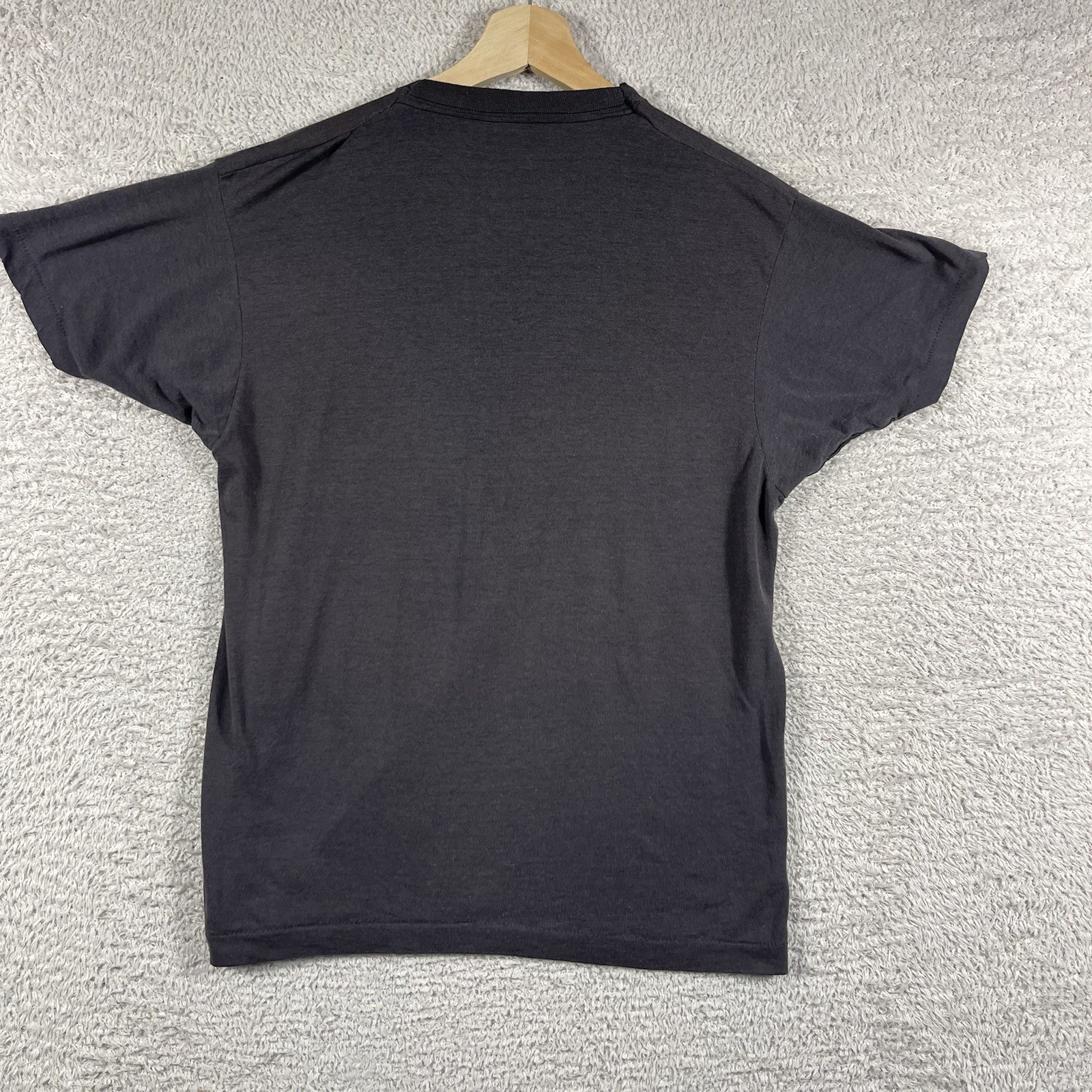 Vintage 80's Red Bank YMCA Swim Team T Shirt Adult Medium Black Polycotton NJ gallery
