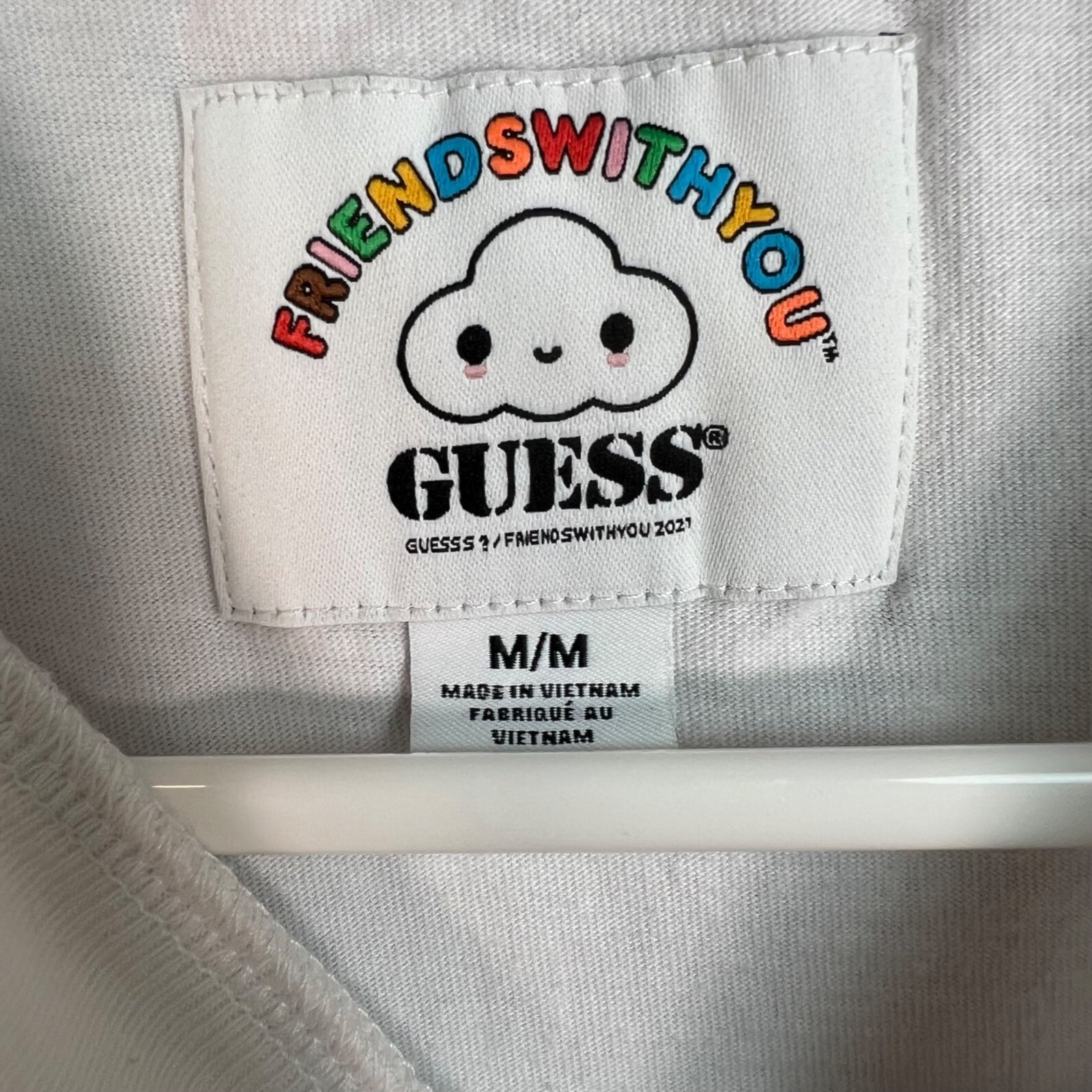 Guess x FriendsWithYou 2021 Limited Edition T-Shirt Adult Size Medium White gallery