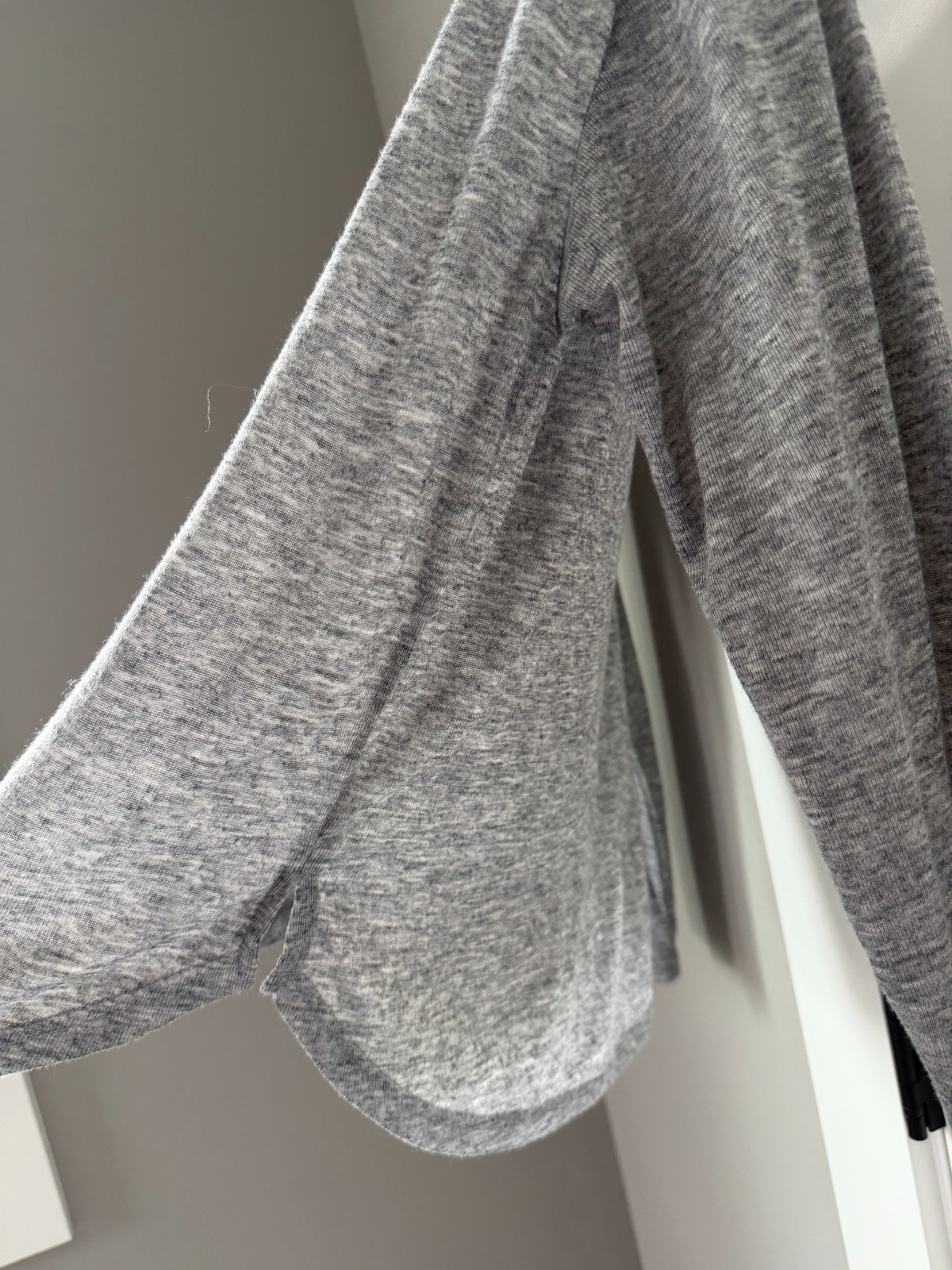 Women’s Gray Athletic T-Shirt Button Front Sports Activewear Short Sleeve Top gallery