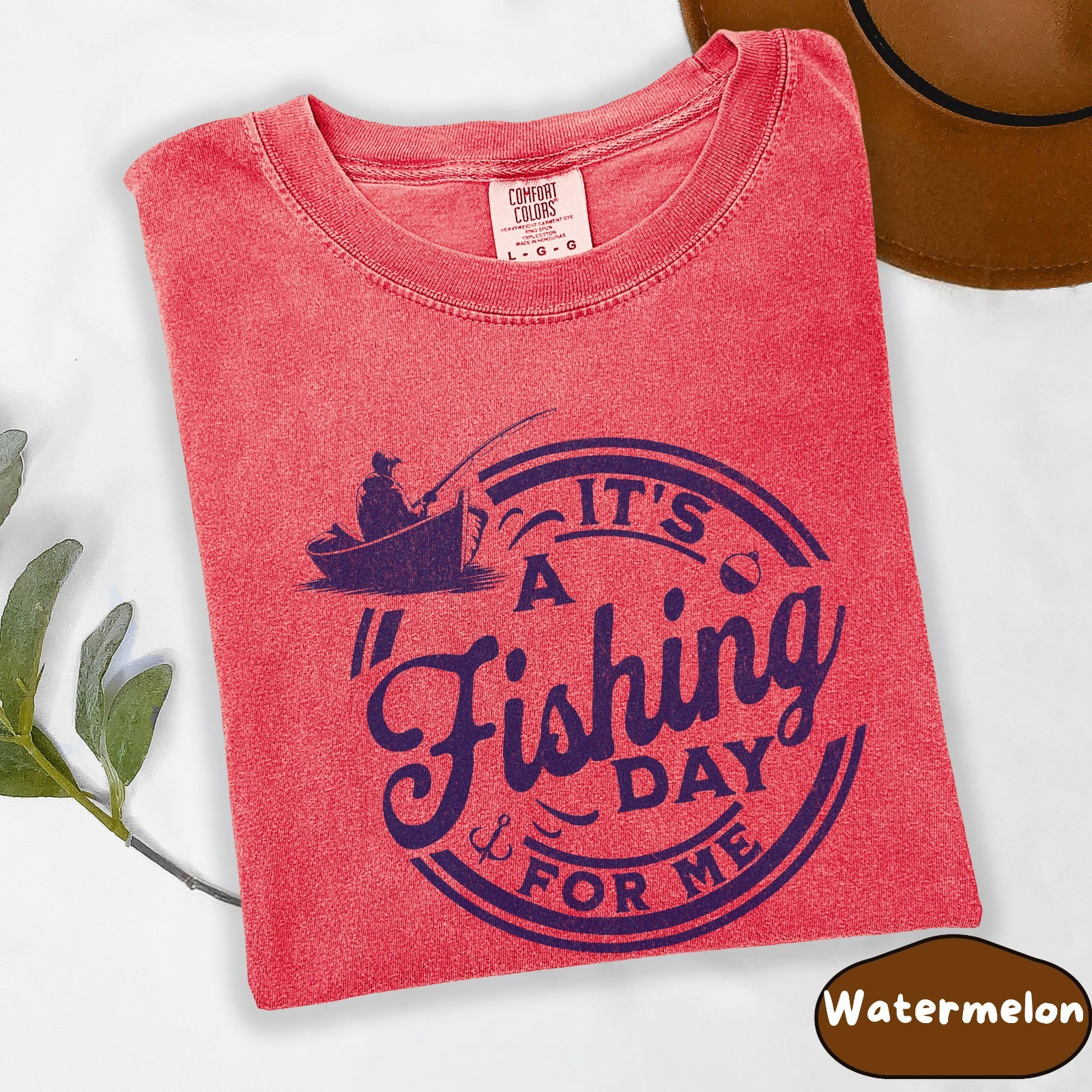 Its a Fishing Day for Me Comfort Colors T-Shirt, Fisherman Shirt, Lake Life Tee gallery