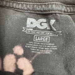 DGK Hustle Hard Bleach Wash Graphic Tee Mens Large Black Money Graphic T-Shirt