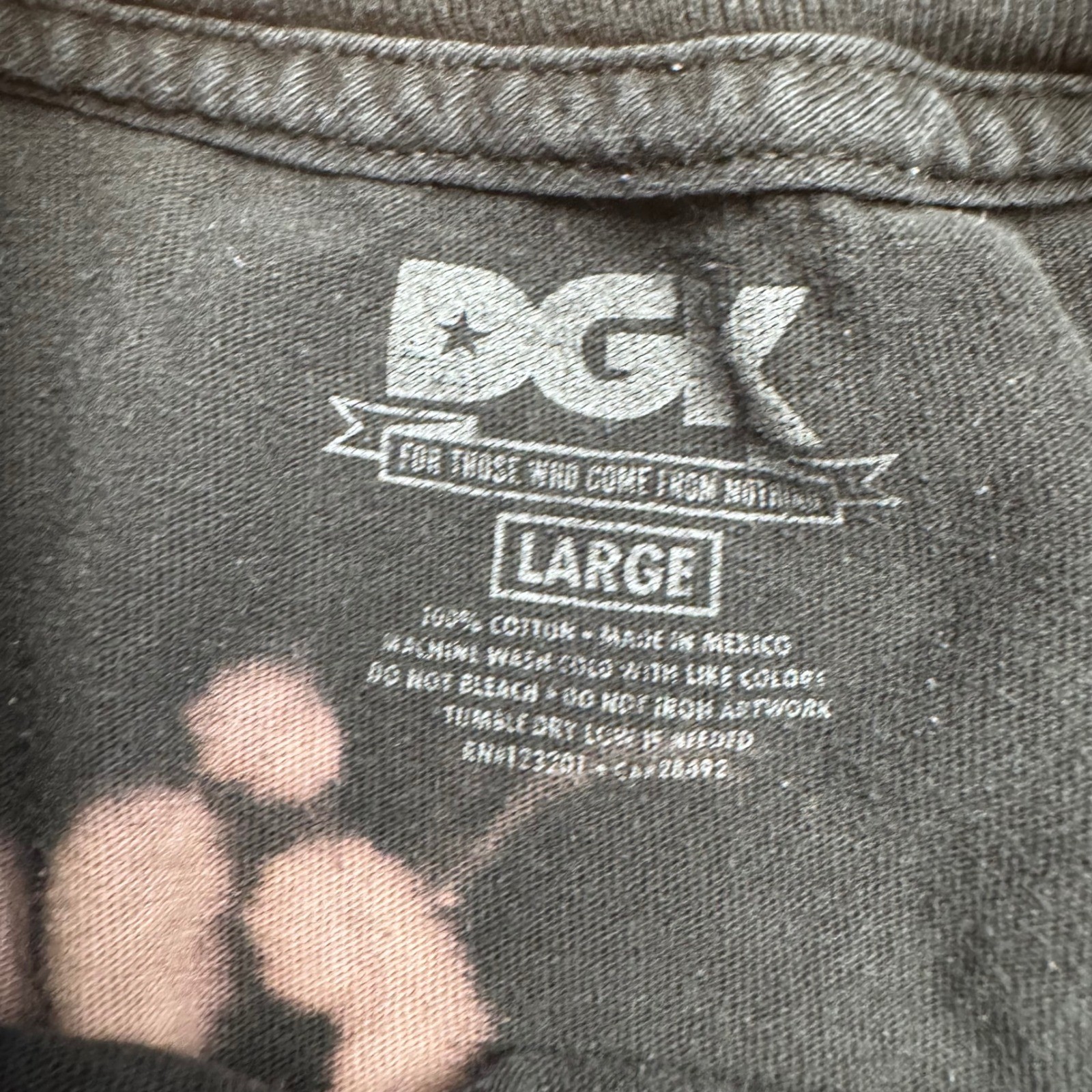 DGK Hustle Hard Bleach Wash Graphic Tee Mens Large Black Money Graphic T-Shirt gallery