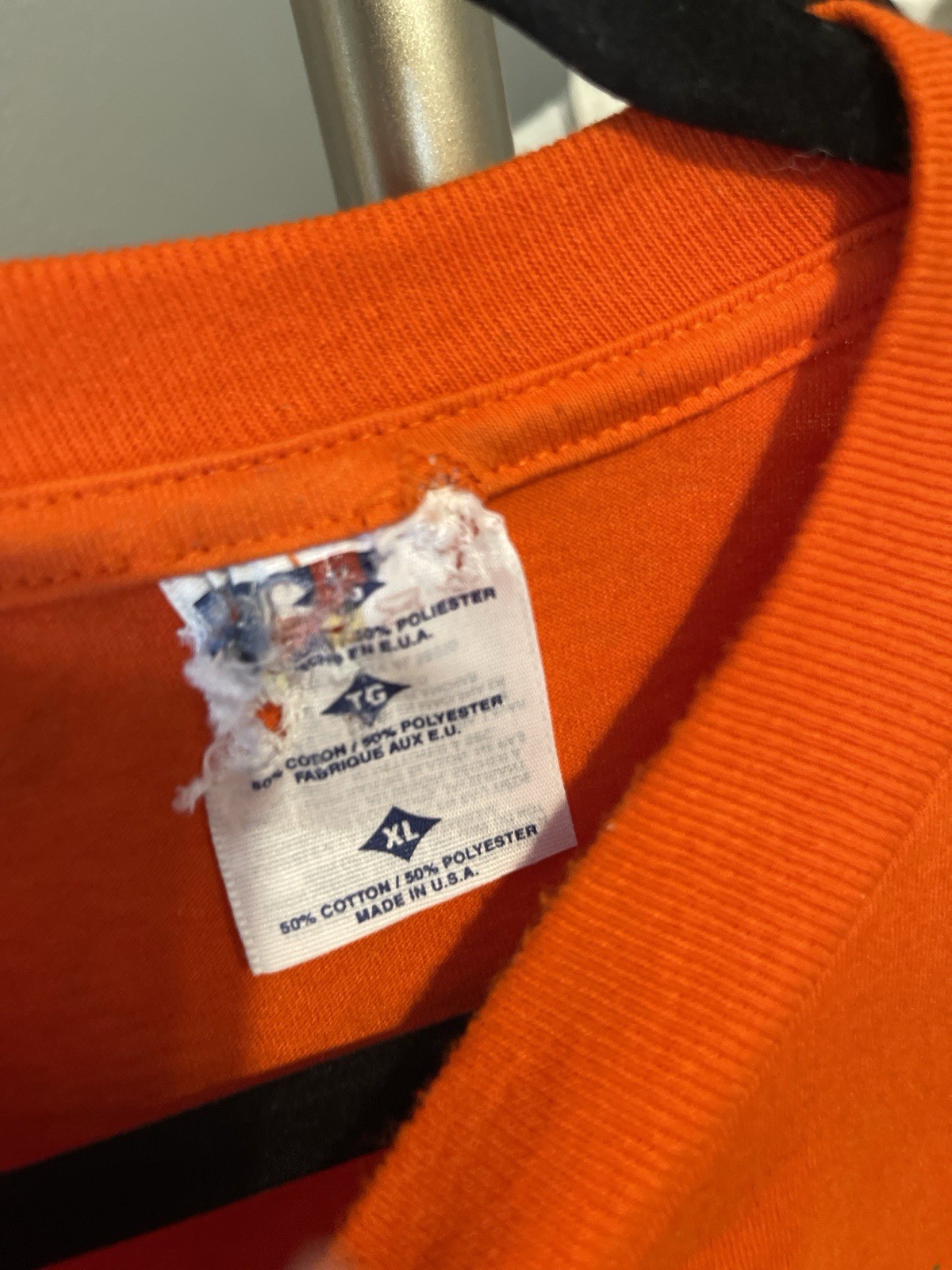 Vintage Hanes Heavyweight 50/50 Orange Halloween USPS Eagle Men's XL gallery
