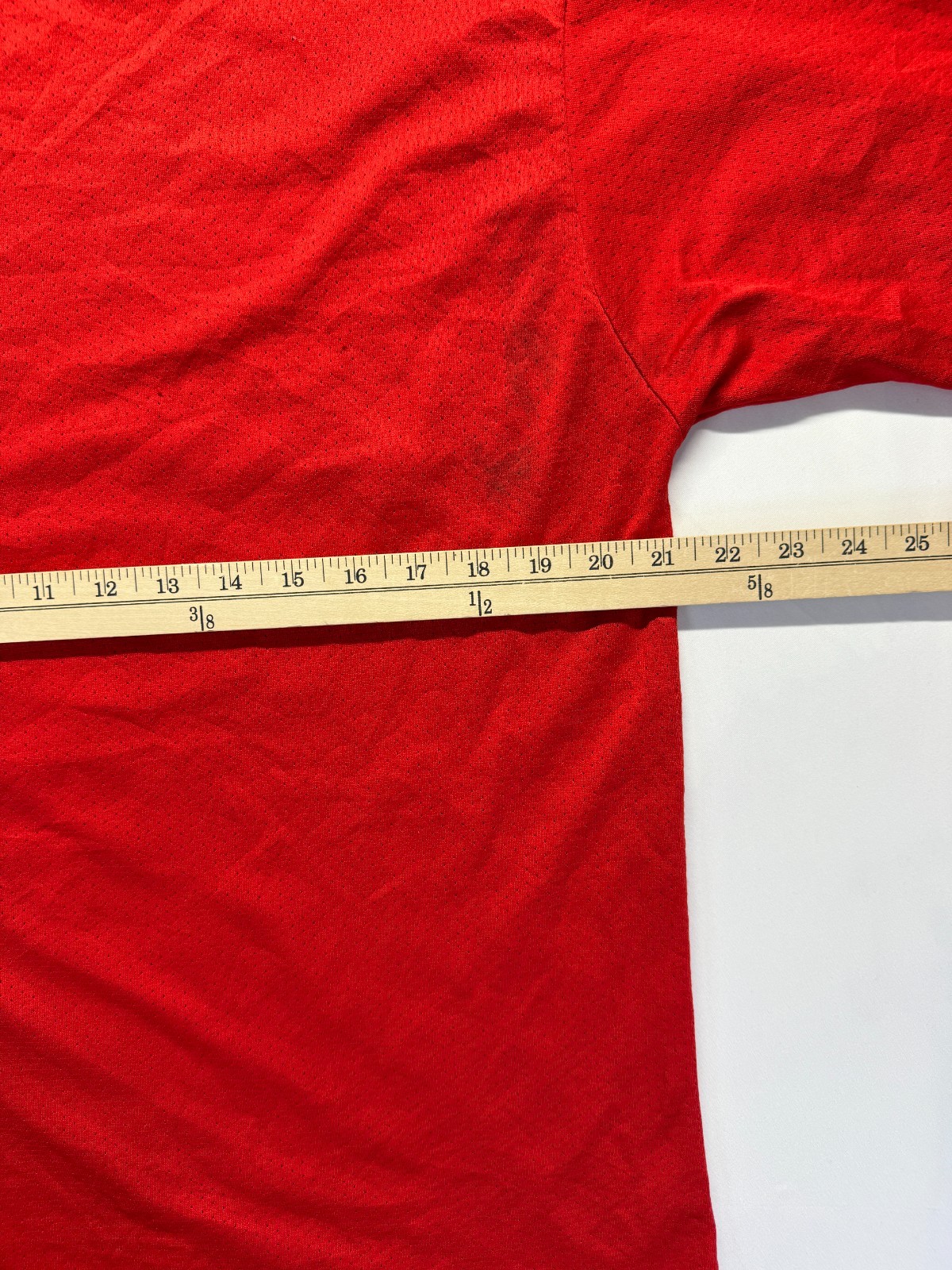 MTJHE Mesh Shirt Mens Large Cherry Red Mock Neck Ribbed Cuff & Neck Casual Wear gallery