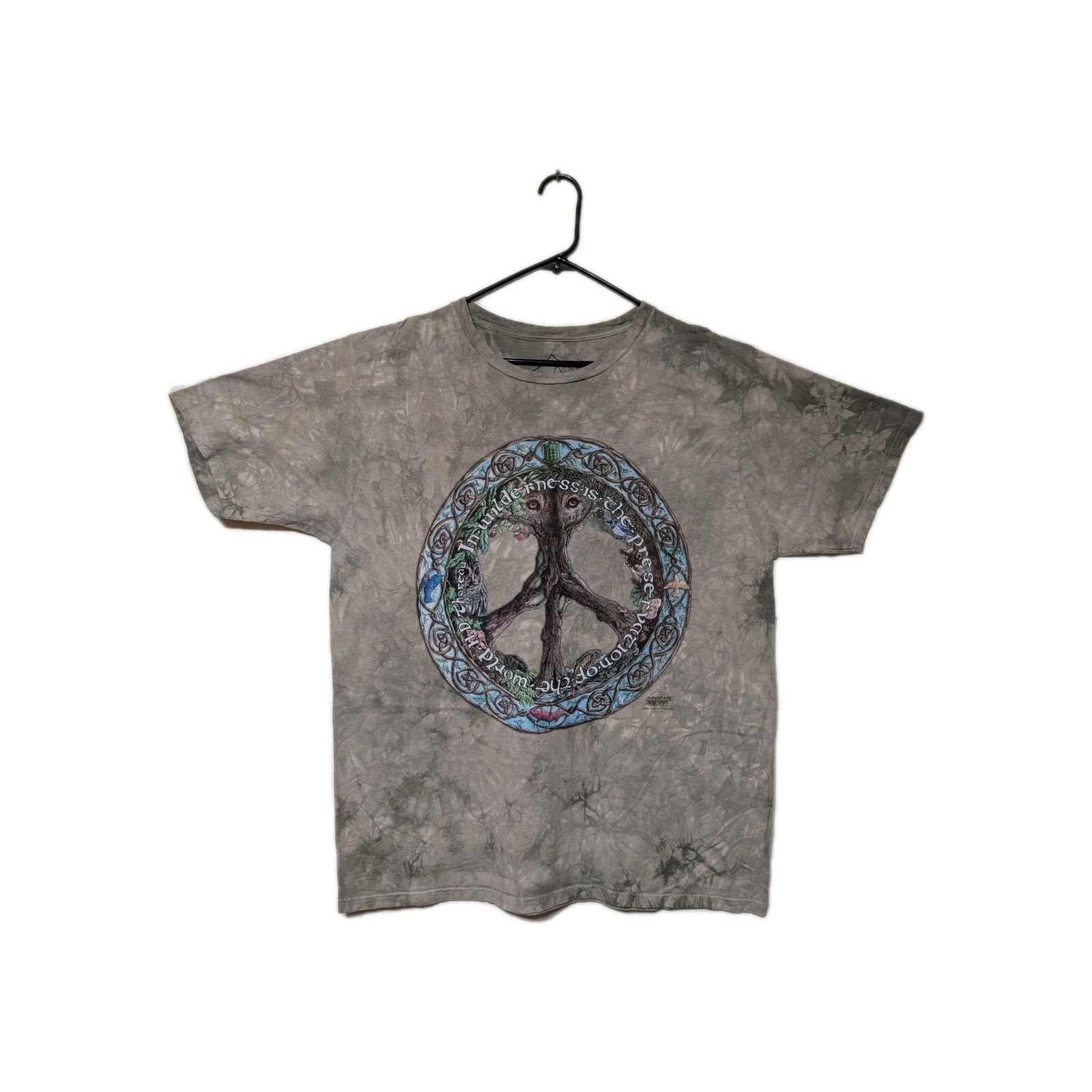 The Mountain Organic Mens T-shirt Green Peace Tree Of Life Retired Logo XL #4829 gallery