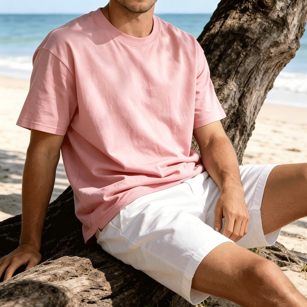 Spring Autumn Wear Men Cotton T-shirt Soft Hand Feel Moderate Elasticity gallery