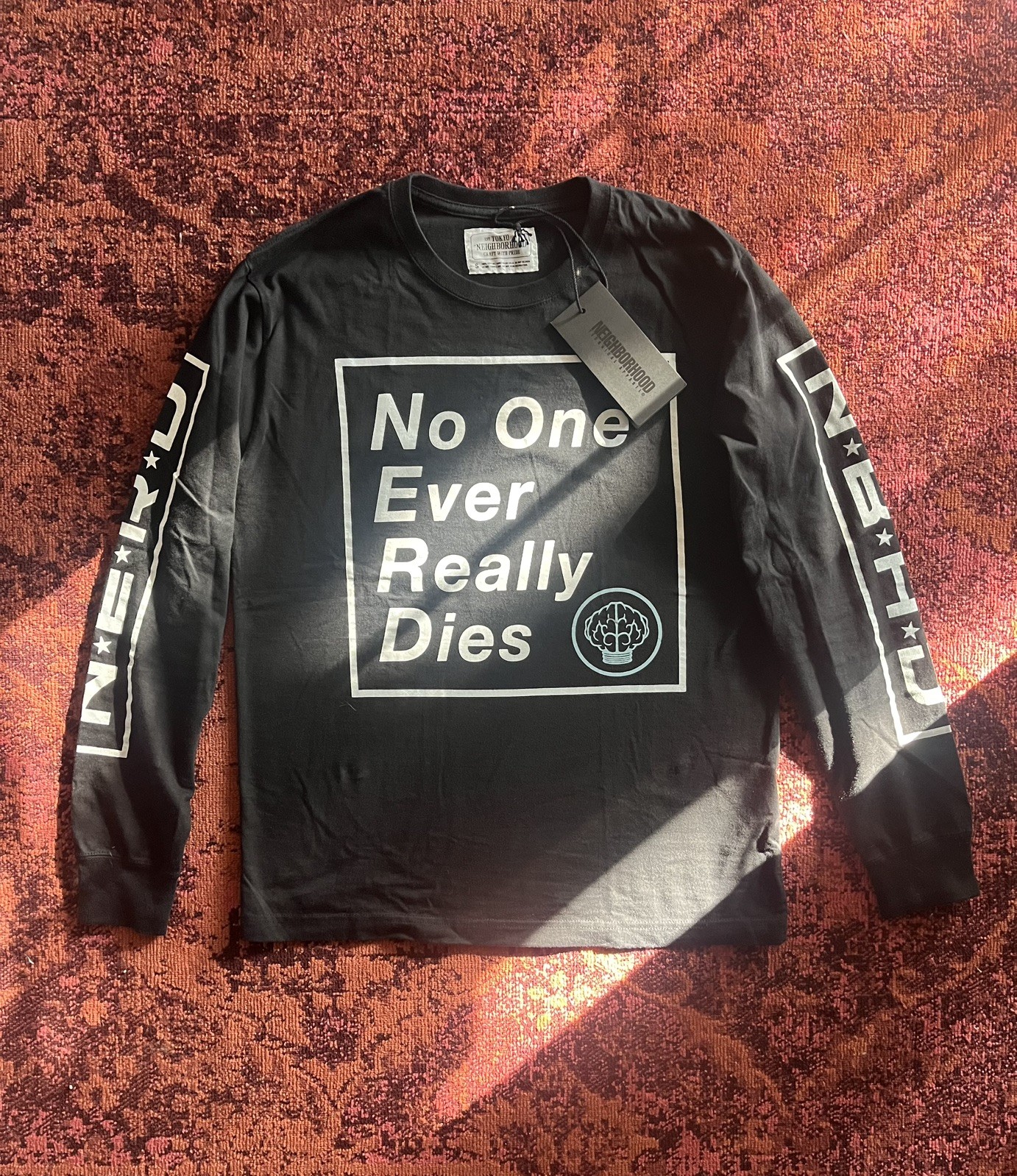 Neighborhood N.E.R.D. Long Sleeve T-shirt Sz Small Pharrell Japan Nigo RARE NWT