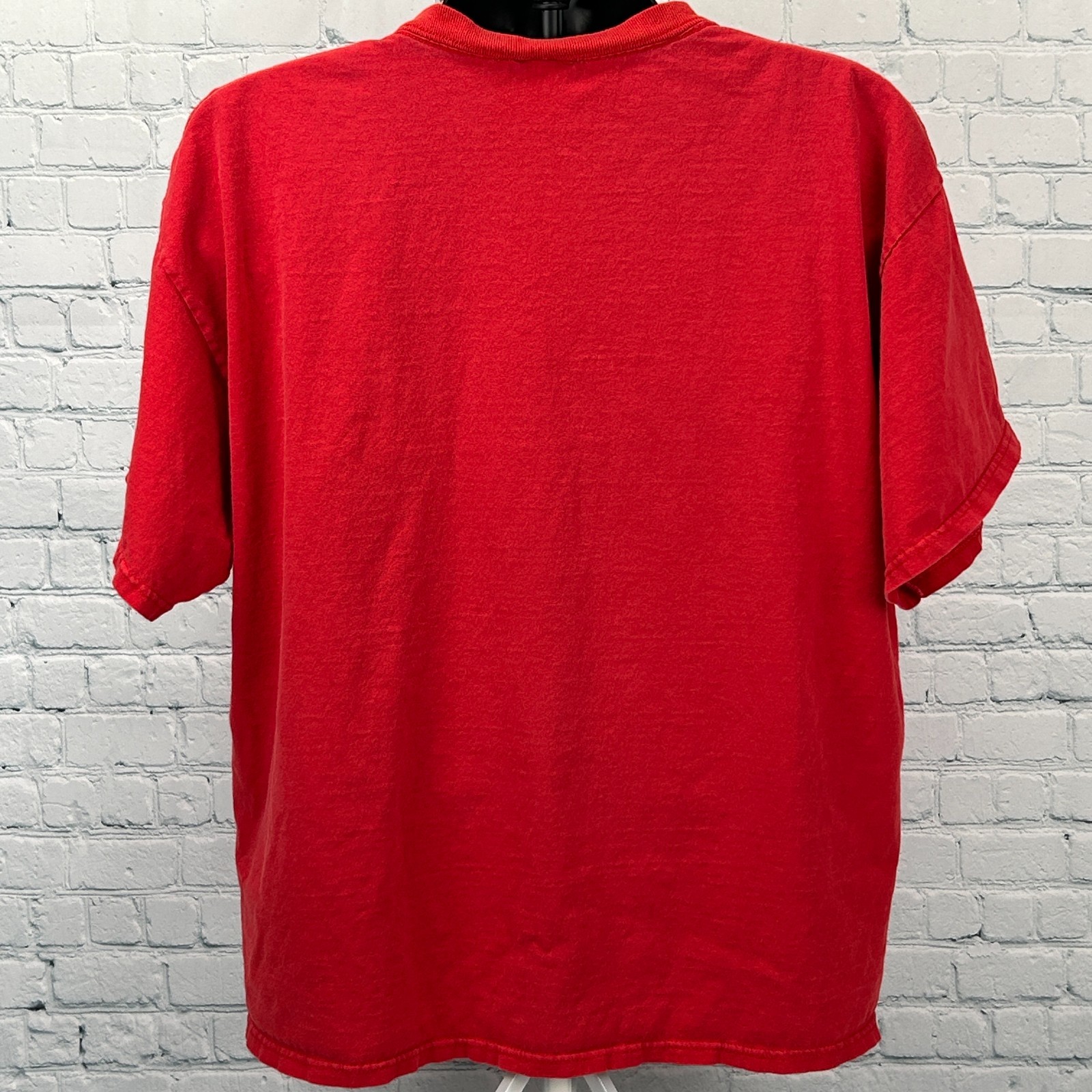 Vintage 90s Headshots Dodgeball School T Shirt Giant Red Tee Mens XXL 2XL gallery