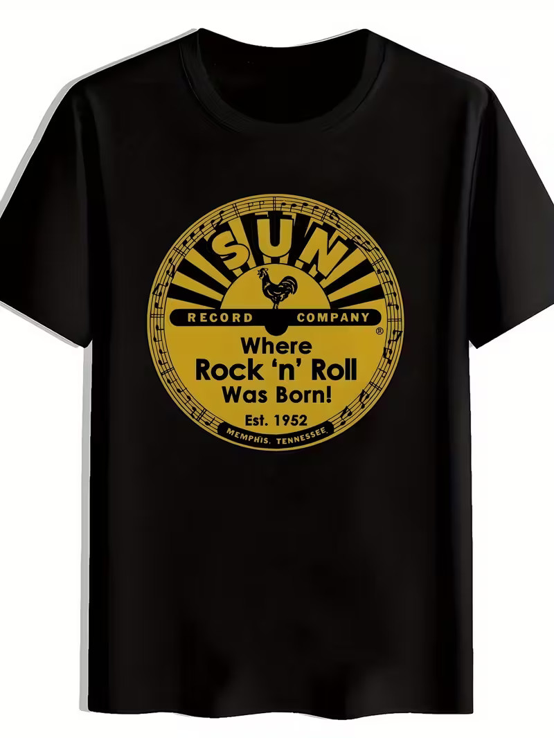 Men’S Vintage Sun Records T-Shirt – “Where Rock ‘n’ Roll Was Born” Design