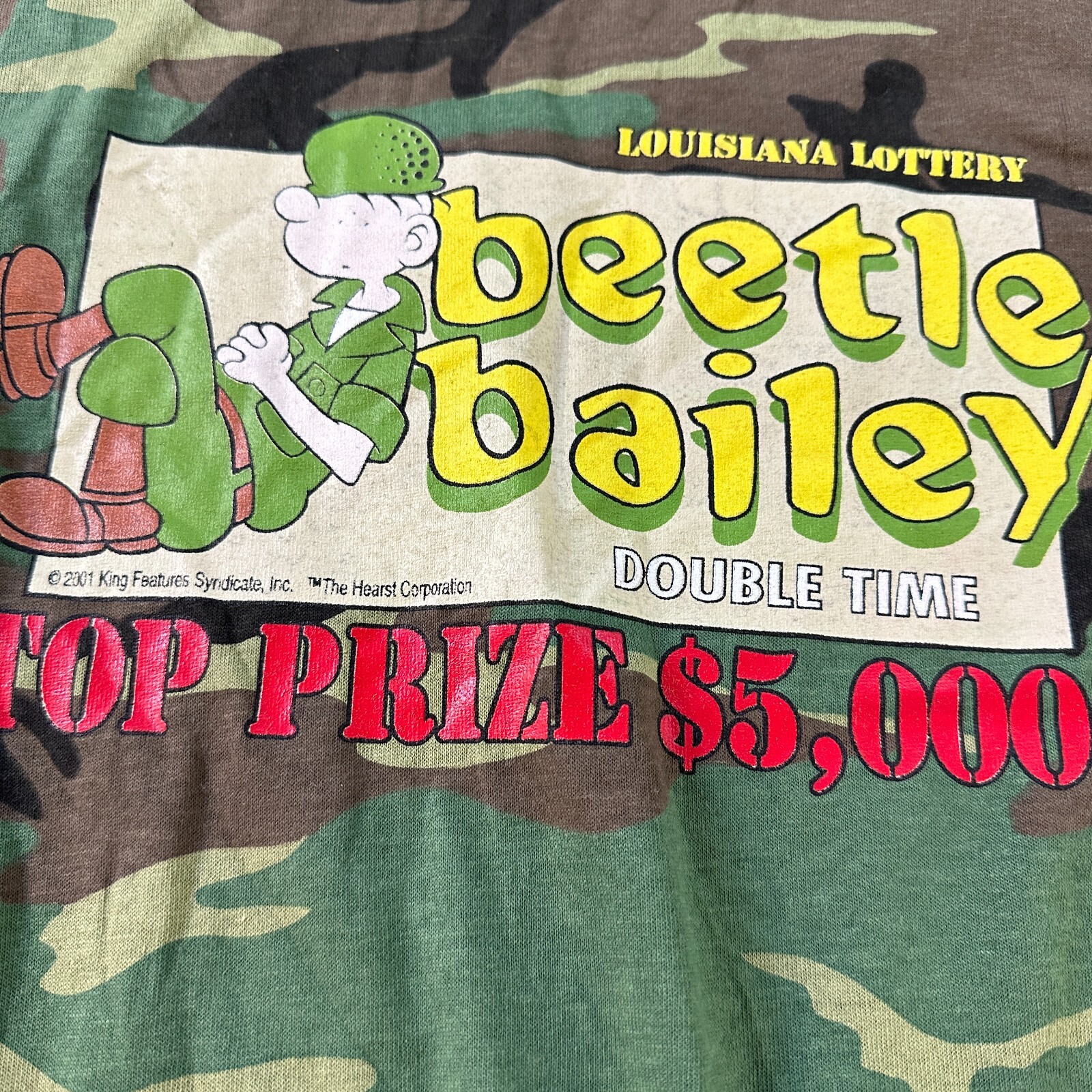 VTG NOS Beetle Bailey T Shirt Mens XL Short Sleeve Crew Neck Camouflage gallery