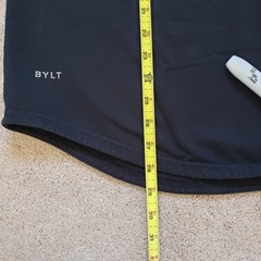 Bylt Drop Cut Lux Short Sleeve Sz Medium Mens Black Stretch T-Shirt Plain Blank