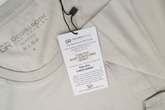 GEORGROTH GR Gray Plain T-Shirt Regular Fit Pima Stretch Lightweight Crewneck M