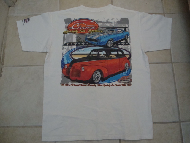 Chrome Specialty Car Insurance Collector Cars ET Motor Gear T Shirt Size L gallery