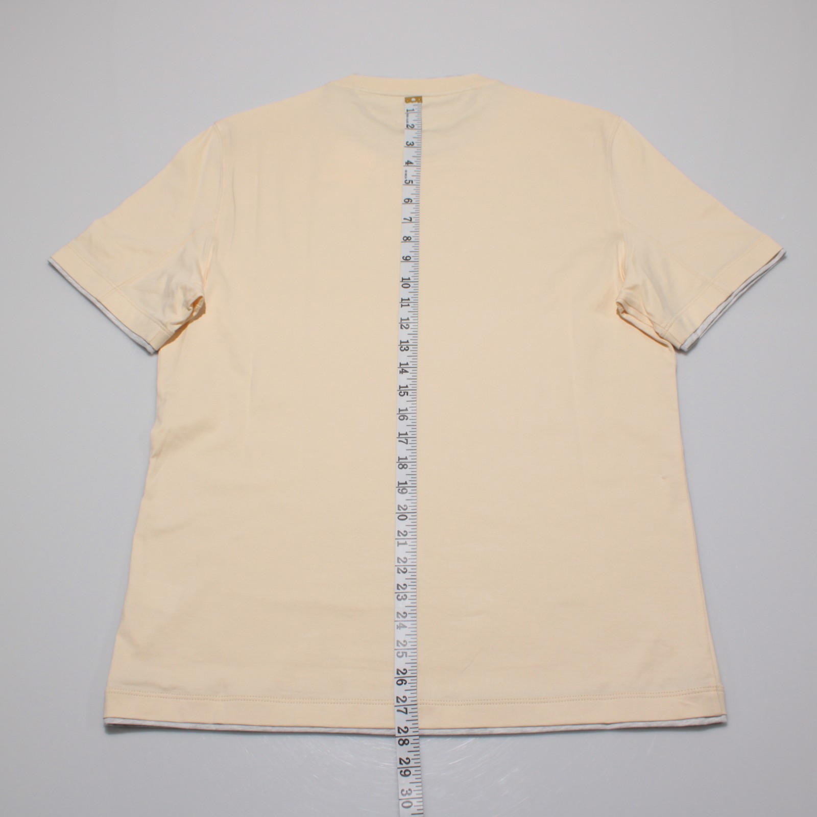 Brunello Cucinelli NWT Short Sleeve T-Shirt Size M in Light Yellow 100% Cotton gallery