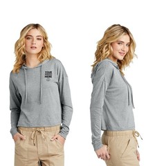District Custom Printed Womens Perfect Tri Midi Long Sleeve Hoodie Gift For Him