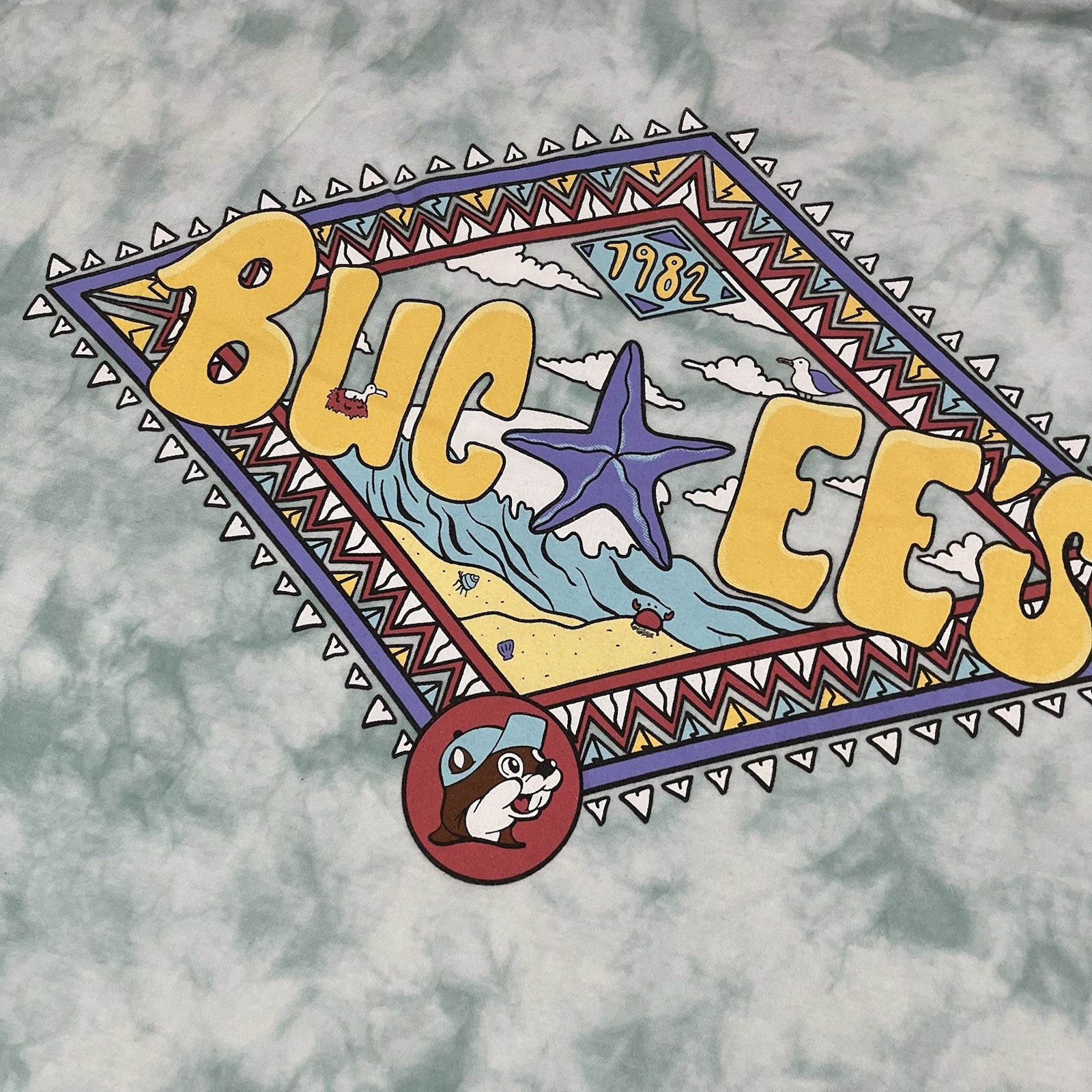 Bucees Shirt Mens 2XL Tie Dye Beach Outdoor Logo Beaver Short Sleeve gallery