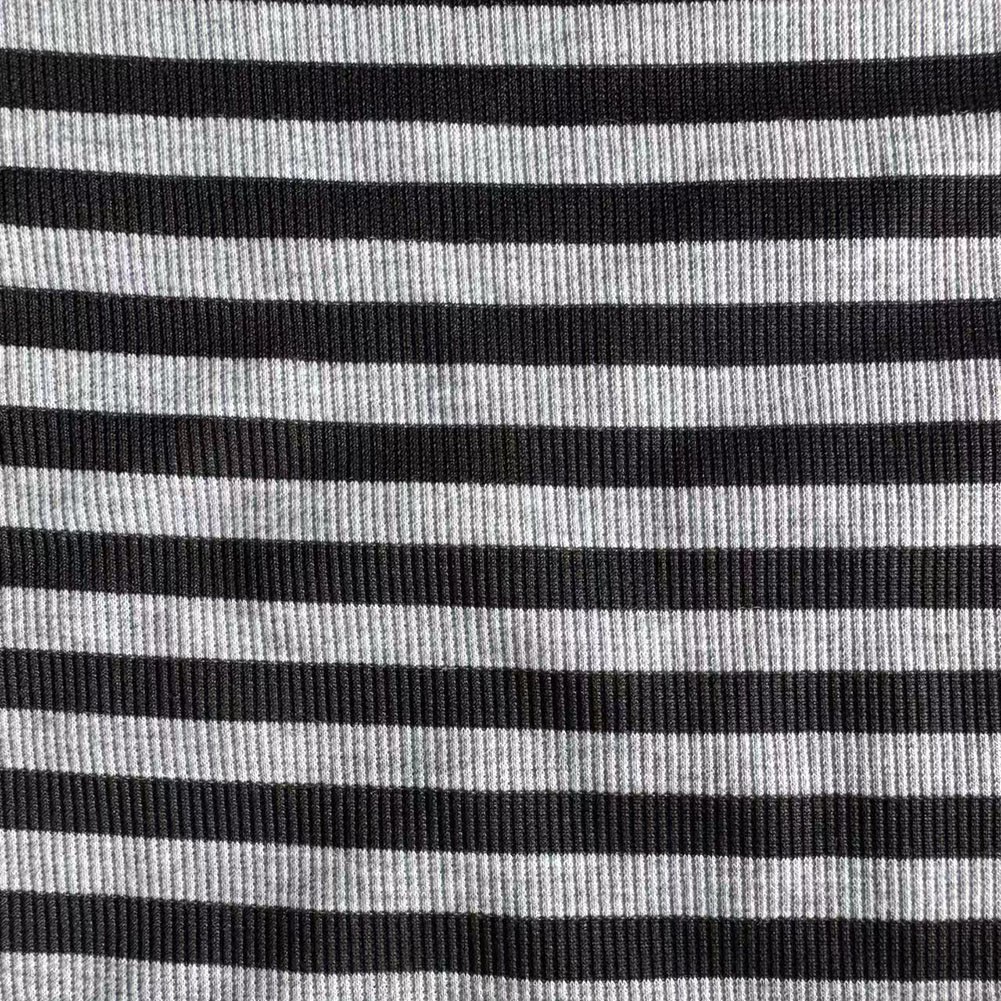 Men Stripe Turtleneck Short Sleeve Slim Pullover Tee 95% Polyester 5% Spandex gallery