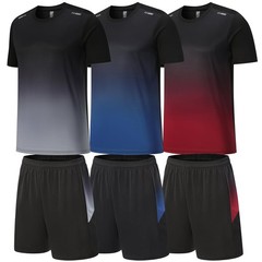 Gym Clothes for Men Workout Shirts Sets Outfits 3 Pack for Running Football A…