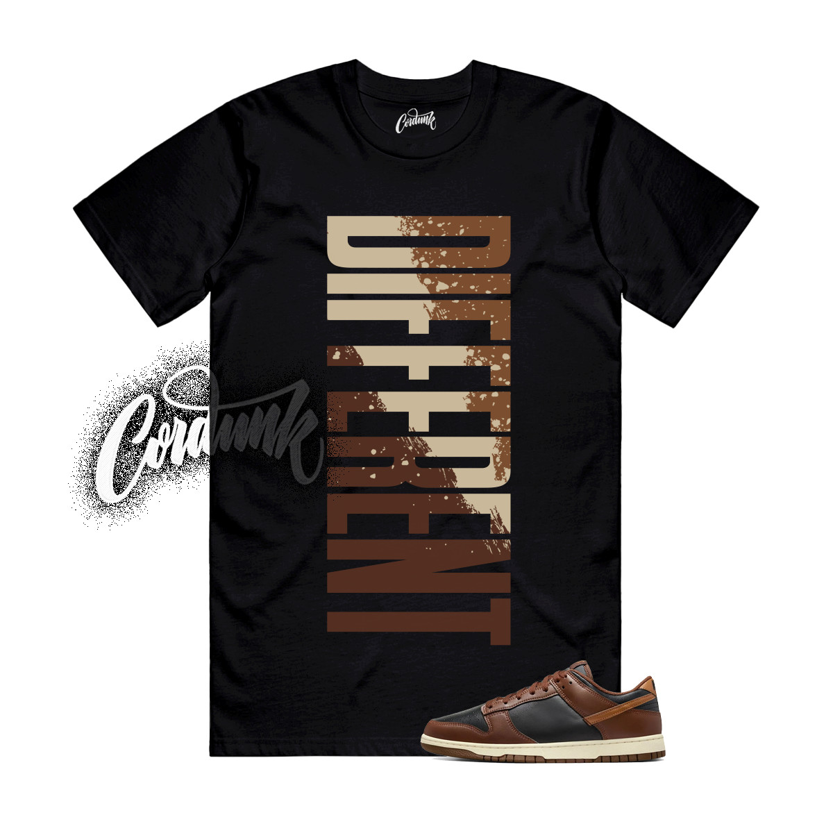 Dunk Brown Cacao Wow Coconut Milk British Tan Black T Shirt Match DFRNT