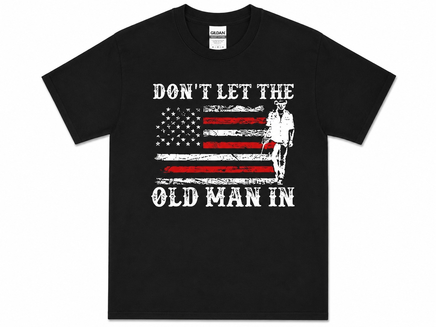 Vintage Memorial Trendy Don't Let The Old Man Graphic Cotton Unisex Tee gallery