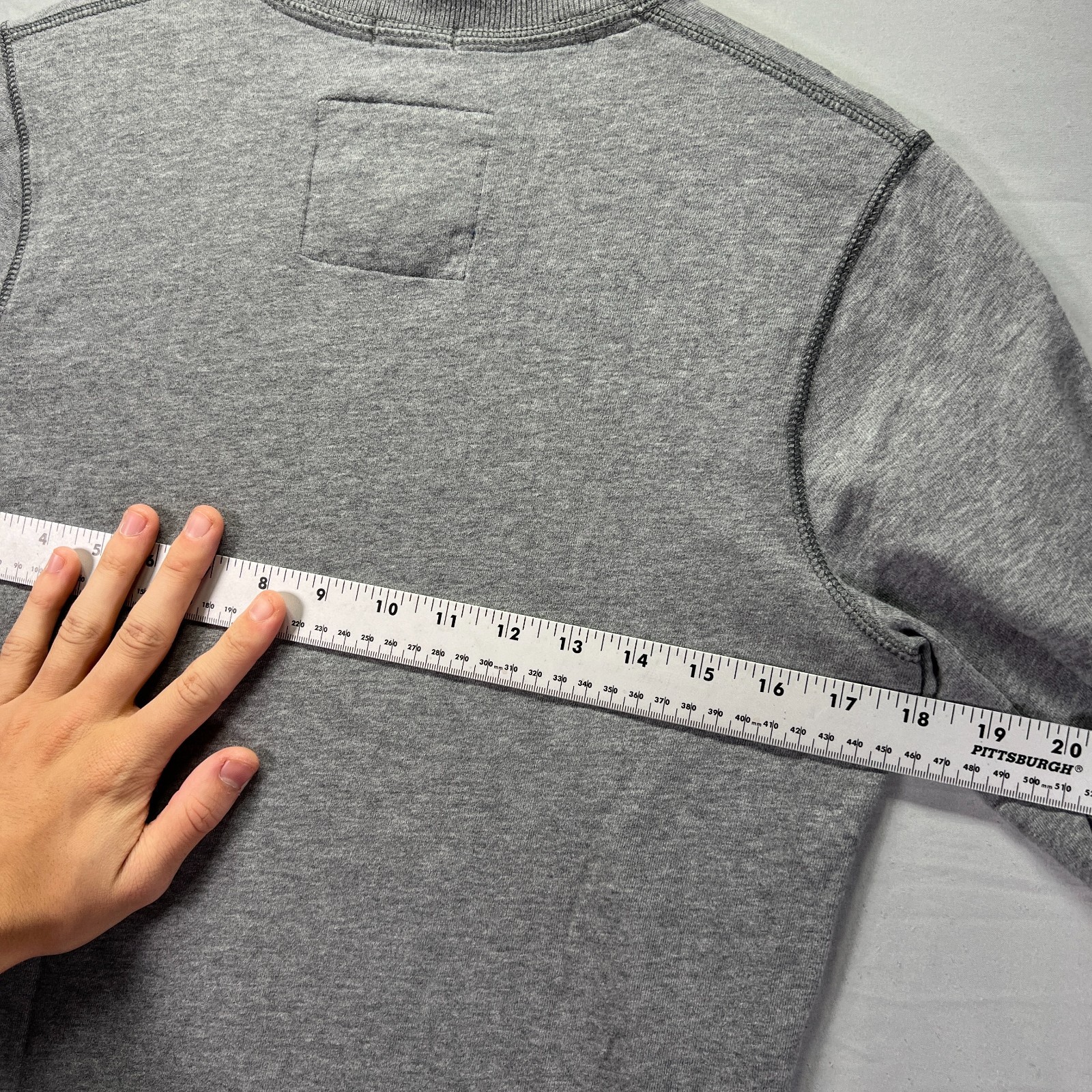 Abercrombie & Fitch Shirt Mens Small Gray Long Sleeve Muscle Fit Moose Skate Y2K gallery