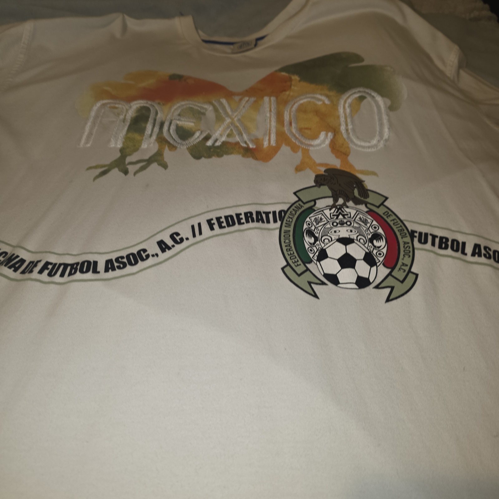 Vintage Nike Mexico BRS Tee Size XXL Blue Ribbon Sports 3D Mexican Football RARE gallery