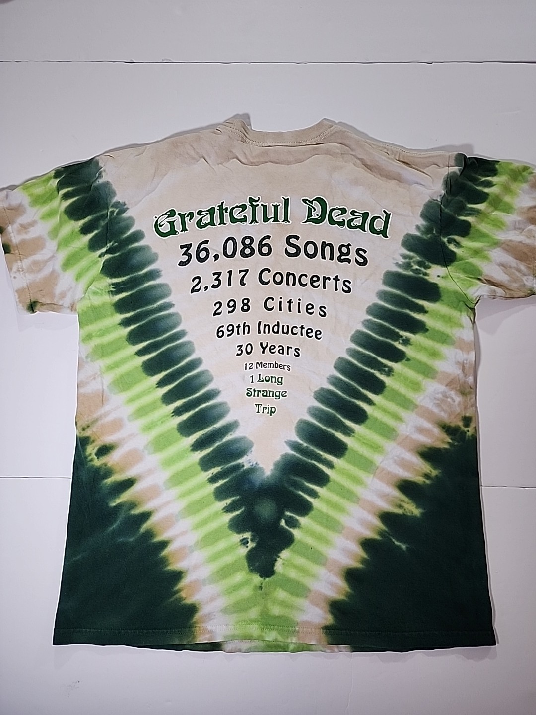 Vintage 1998 Grateful Dead "Countdown" Steal Your Face Tie-Dye T-Shirt Size Lg gallery