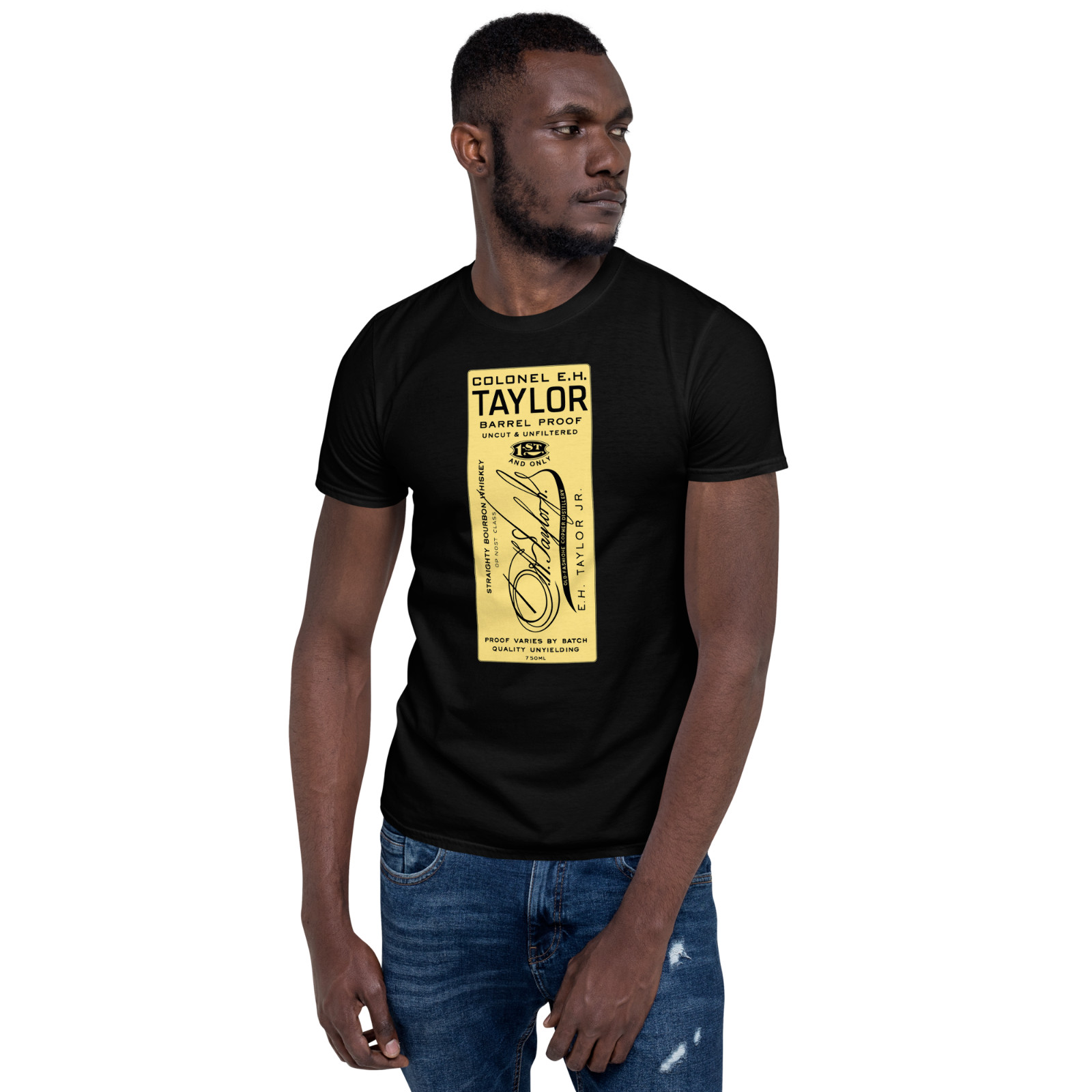 Colonel E.H. Taylor Bourbon Shirt Barrel Proof Whiskey Label Graphic Tee gallery